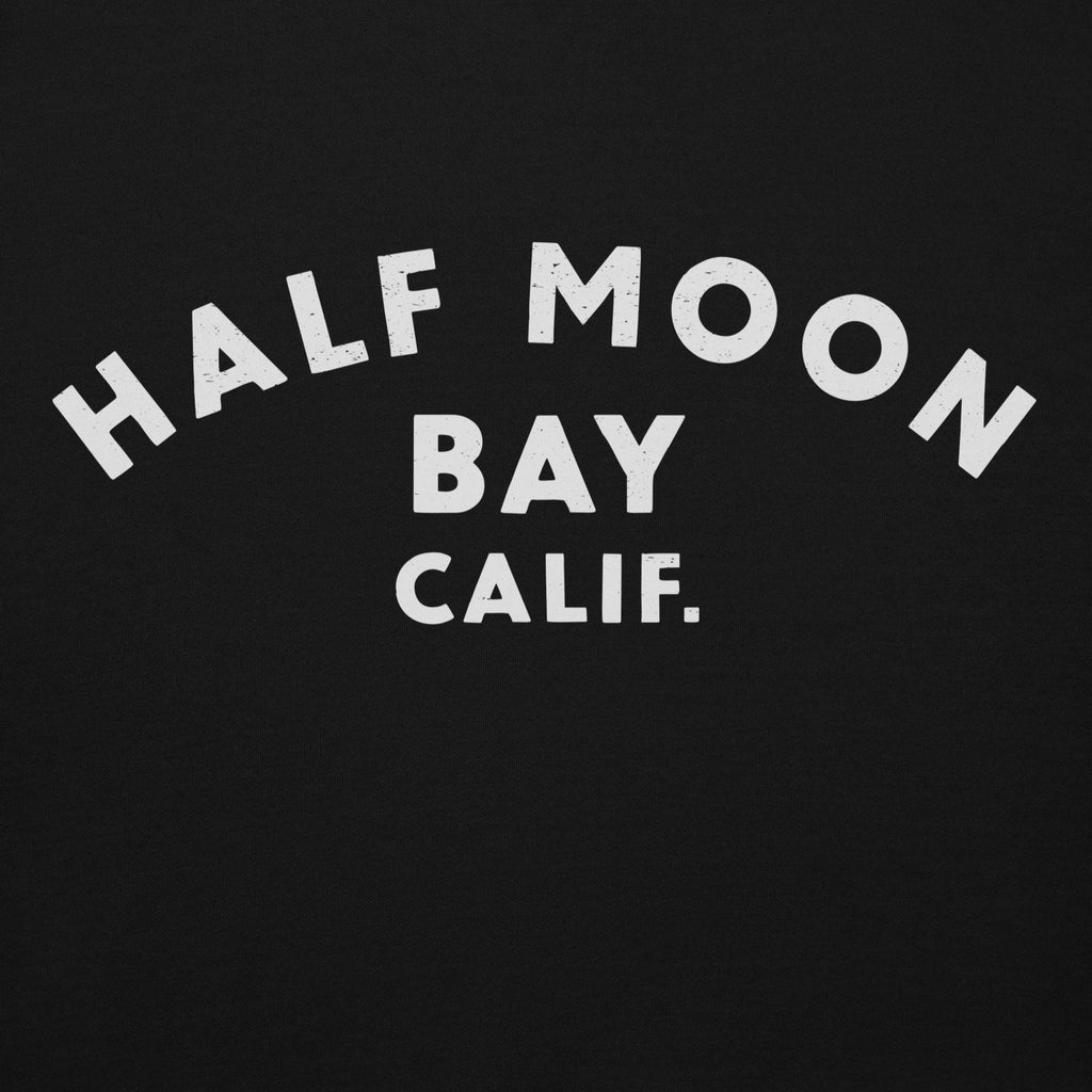 Half Moon Bay California vintage graphic, printed on a SodaPop Cool hoodie.