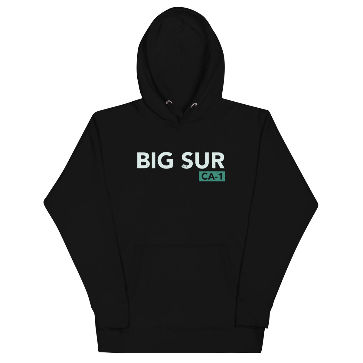 Big Sur CA-1 California vintage graphic, printed on a SodaPop Cool hoodie.