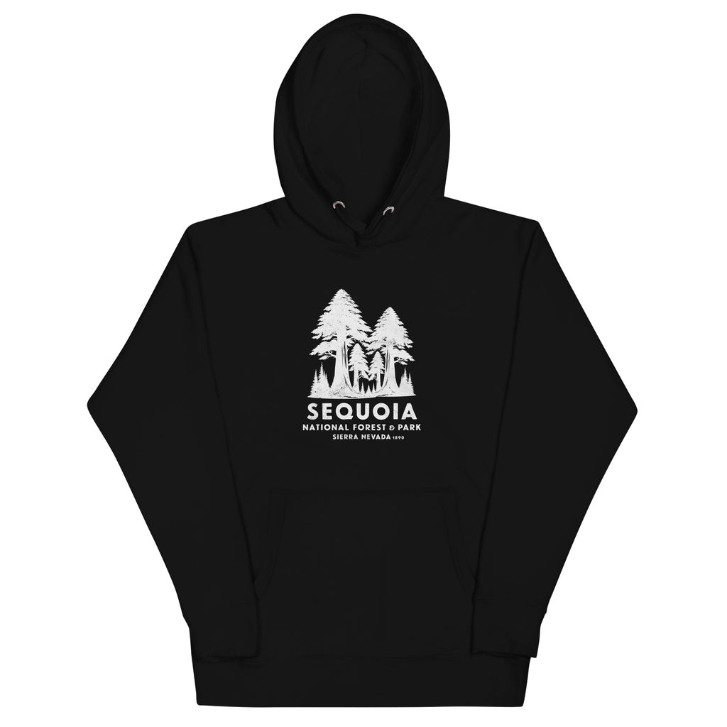 Sequoia Forest & Park California vintage graphic, printed on a SodaPop Cool hoodie.