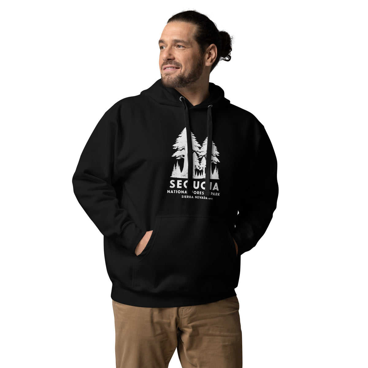 Sequoia Forest & Park California vintage graphic, printed on a SodaPop Cool hoodie.