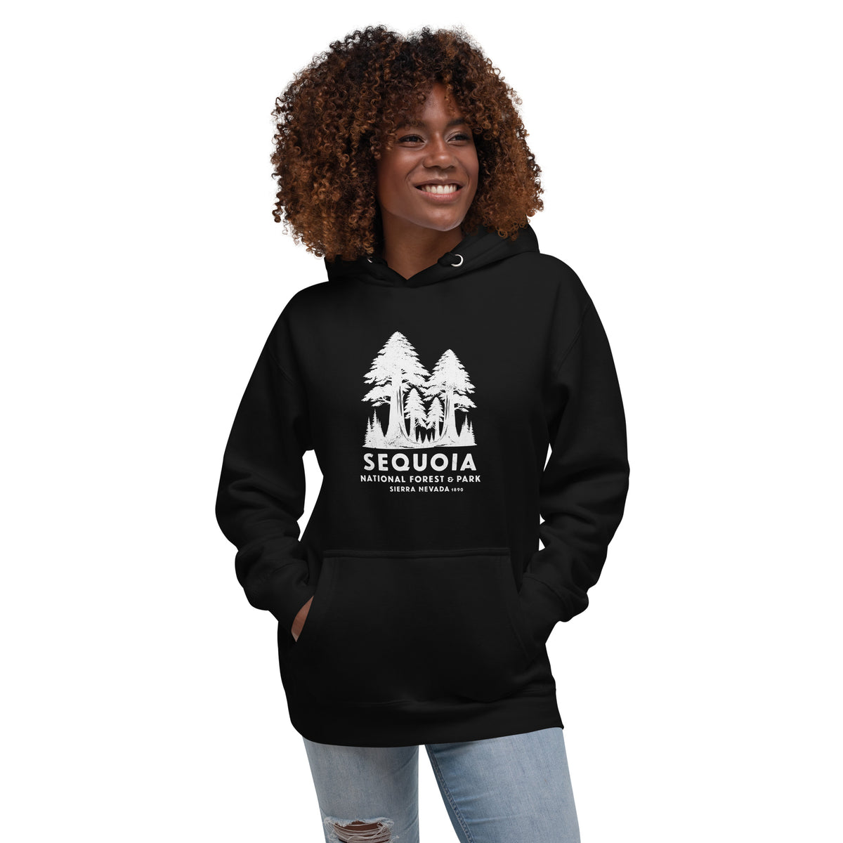 Sequoia Forest & Park California vintage graphic, printed on a SodaPop Cool hoodie.