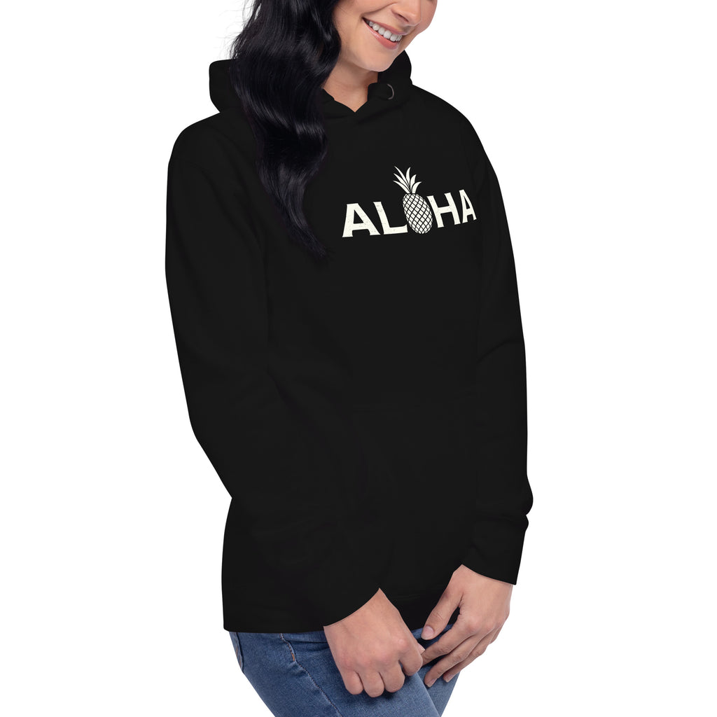 Aloha Hawaii Pineapple vintage graphic, printed on a SodaPop Cool hoodie.