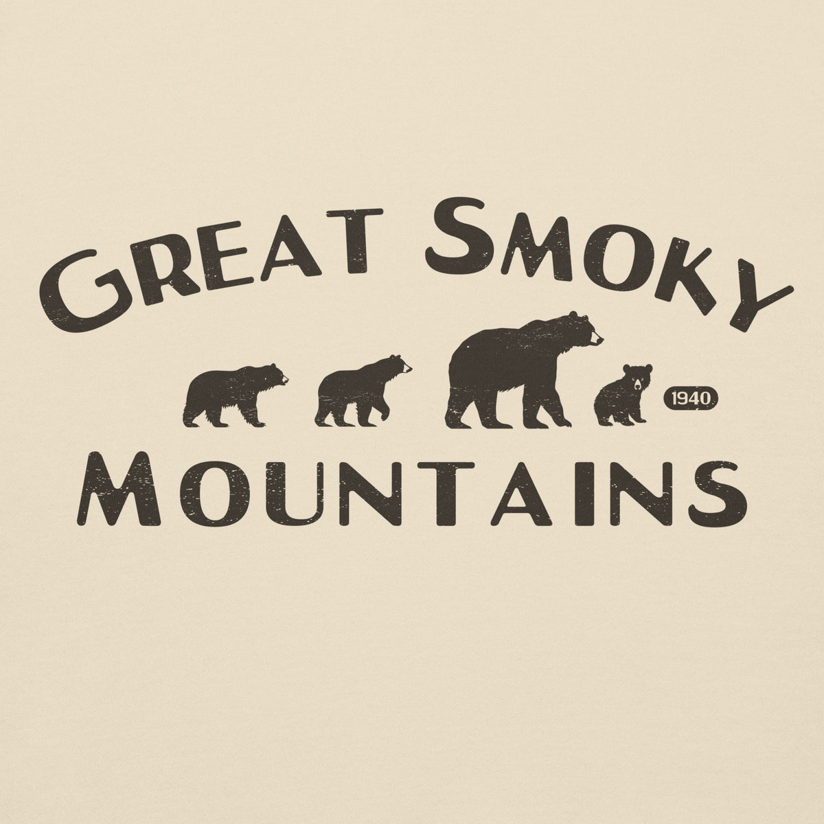 Great Smoky Mountains Park Bears vintage graphic, printed on a SodaPop Cool hoodie.