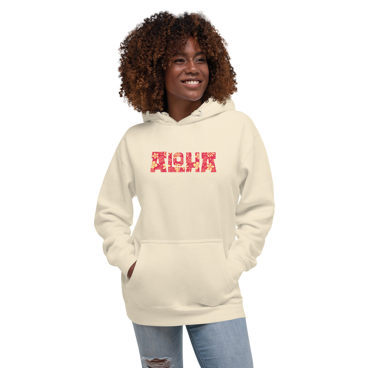 Aloha Hawaii Billboard Flowers vintage graphic, printed on a SodaPop Cool hoodie.
