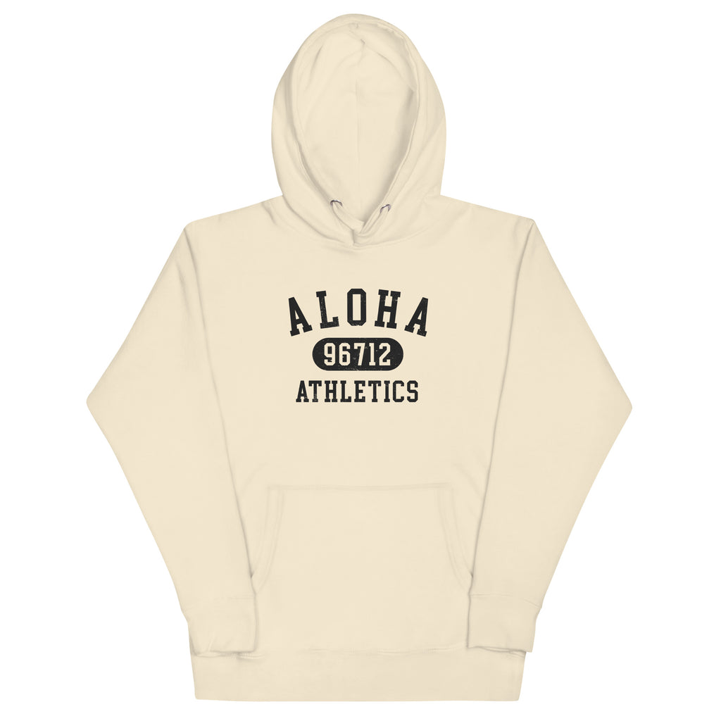 Aloha Hawaii Athletics 96712 vintage graphic, printed on a SodaPop Cool hoodie.