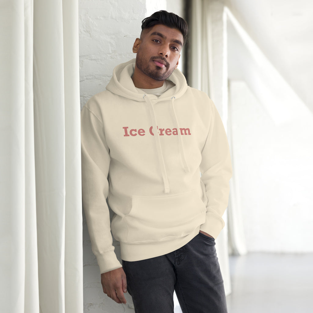 Ice Cream vintage graphic, printed on a SodaPop Cool hoodie.