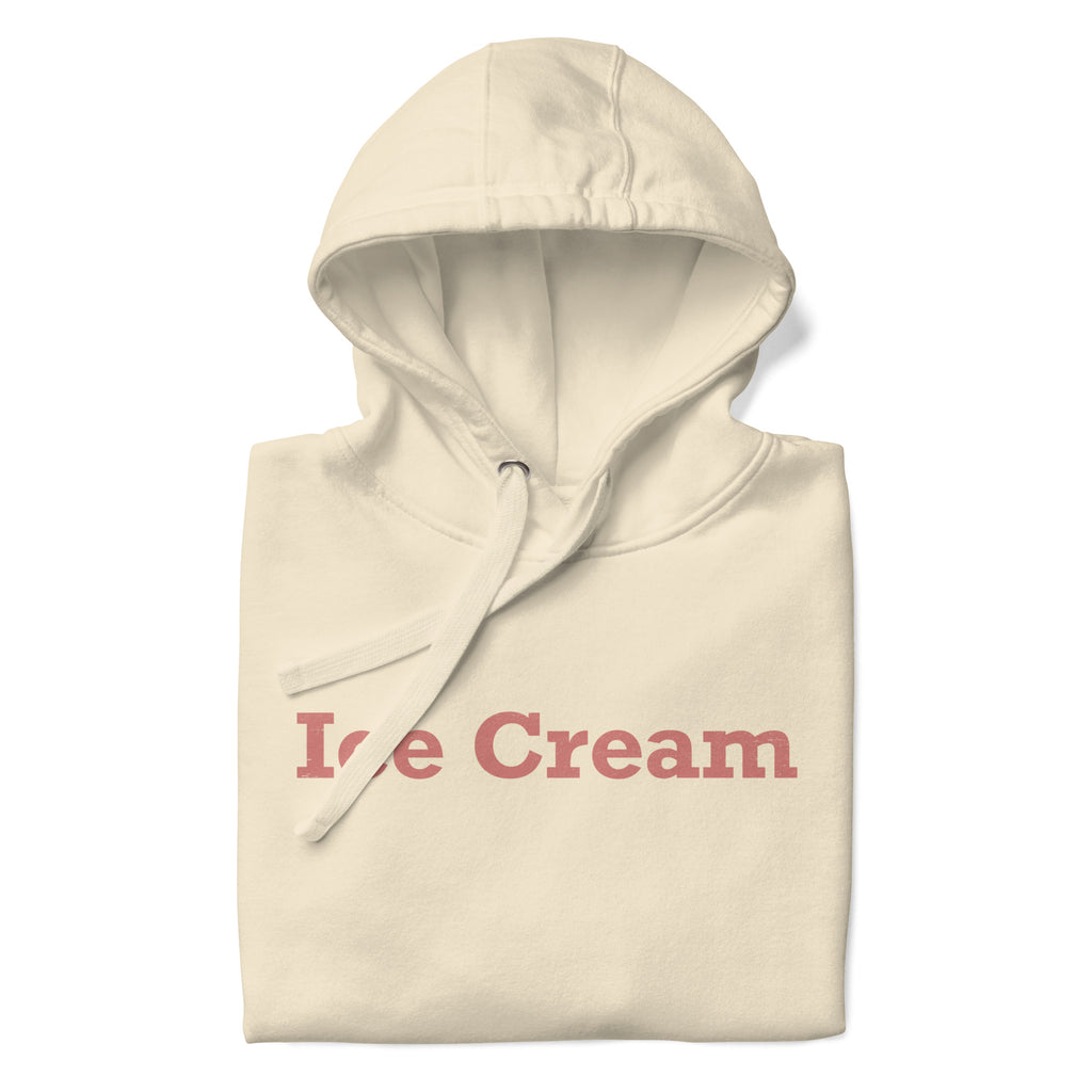 Ice Cream vintage graphic, printed on a SodaPop Cool hoodie.