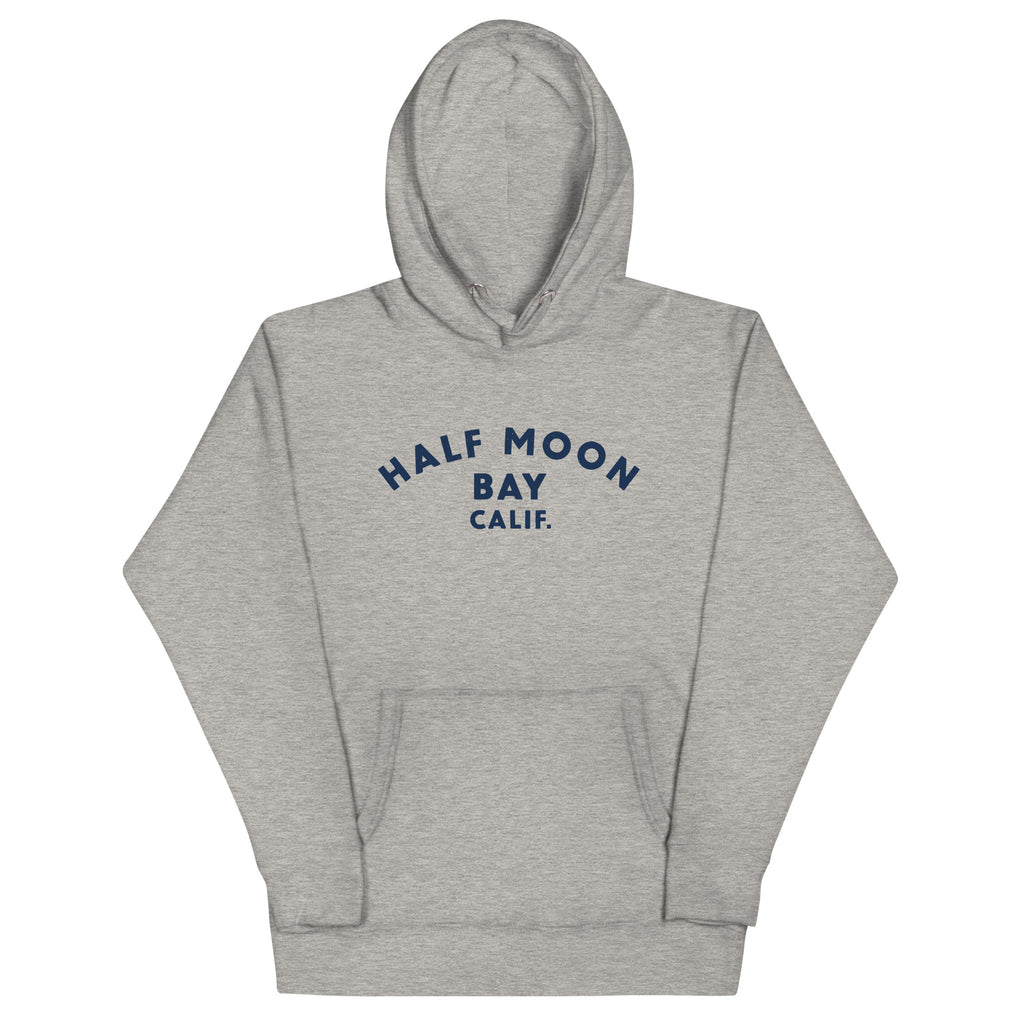 Half Moon Bay California vintage graphic, printed on a SodaPop Cool hoodie.