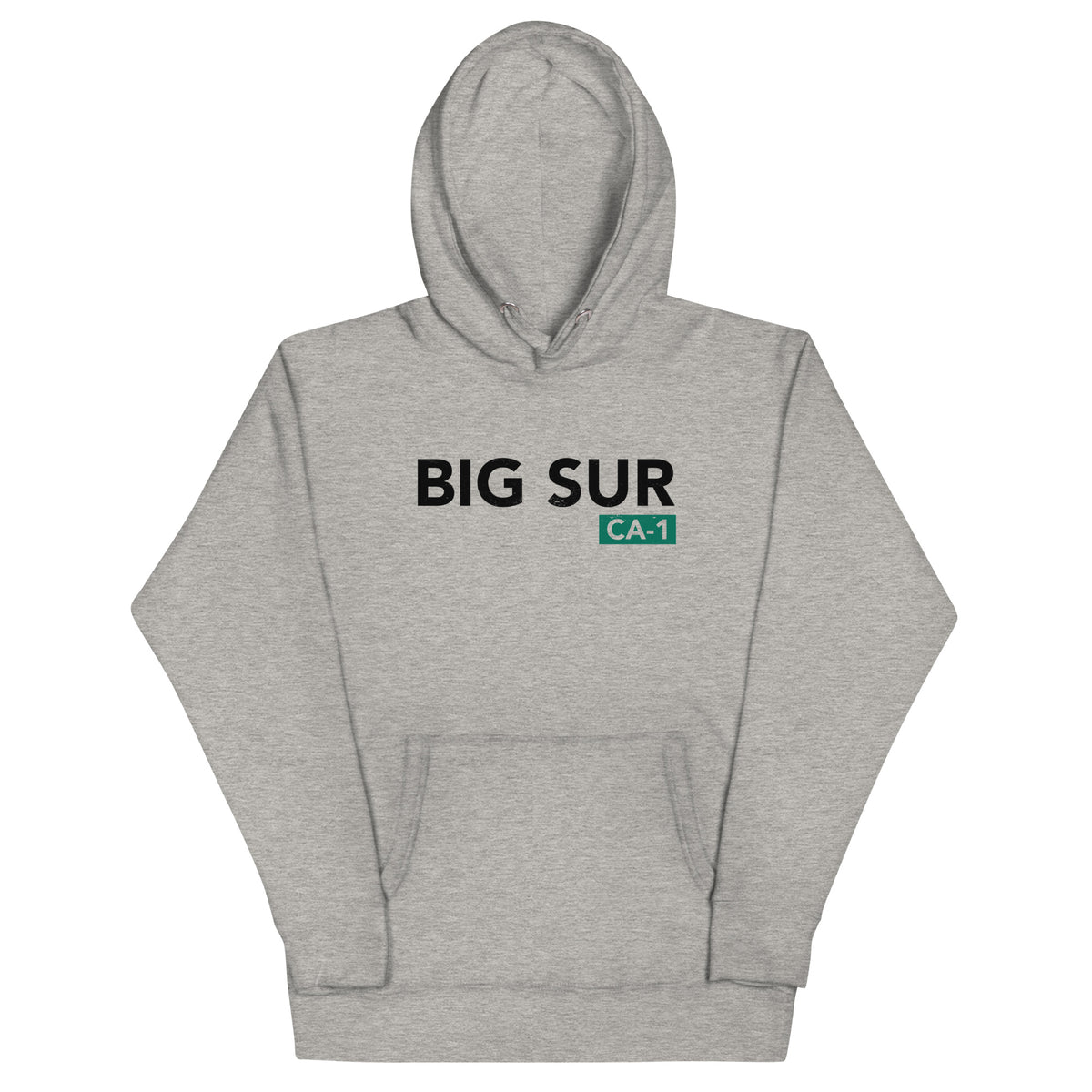 Big Sur CA-1 California vintage graphic, printed on a SodaPop Cool hoodie.