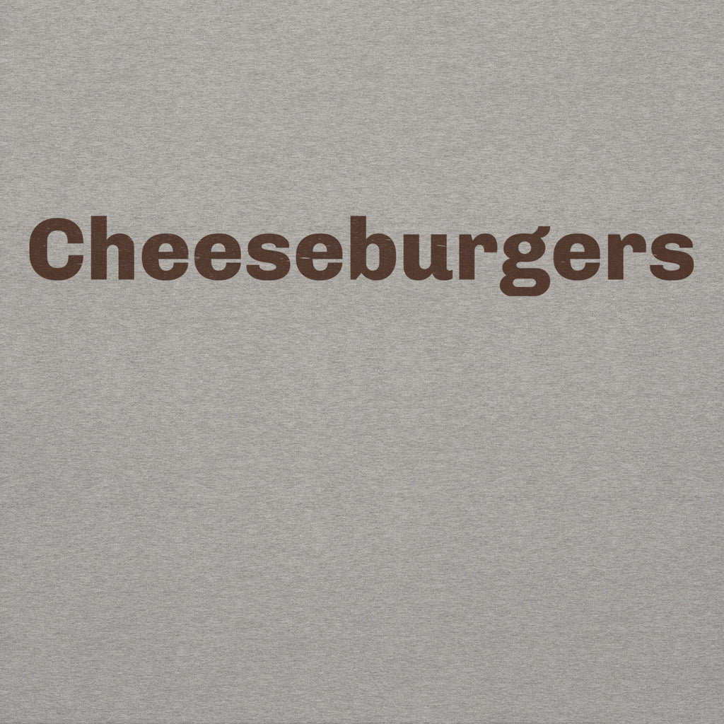 Cheeseburgers vintage graphic, printed on a SodaPop Cool hoodie.