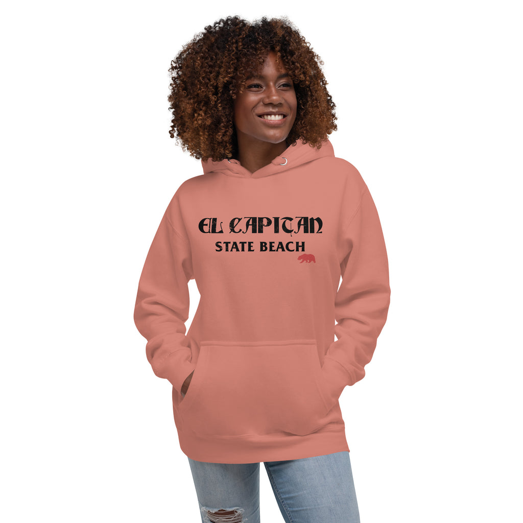 El Capitan State Beach California vintage graphic, printed on a SodaPop Cool hoodie.