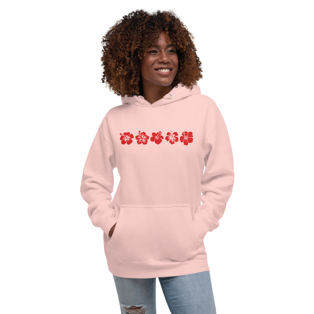 Aloha Hawaii Flowers vintage graphic, printed on a SodaPop Cool hoodie.