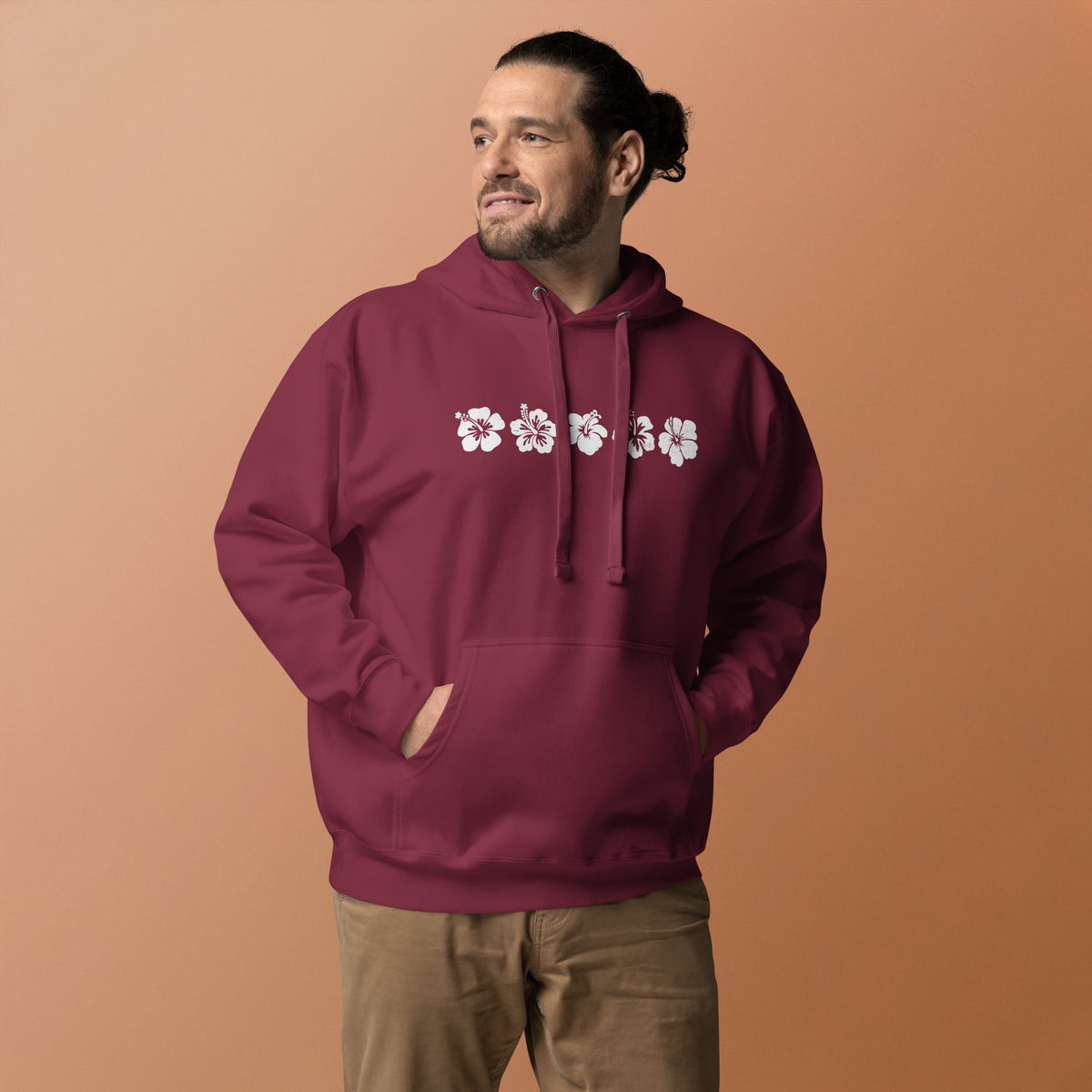 Aloha Hawaii Flowers vintage graphic, printed on a SodaPop Cool hoodie.