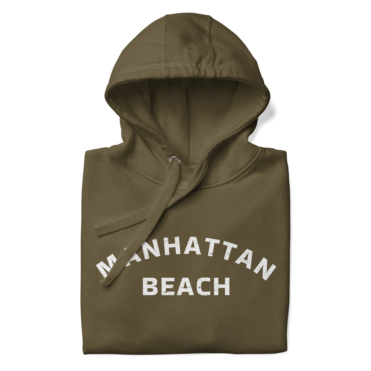 Manhattan Beach California vintage graphic, printed on a SodaPop Cool hoodie.
