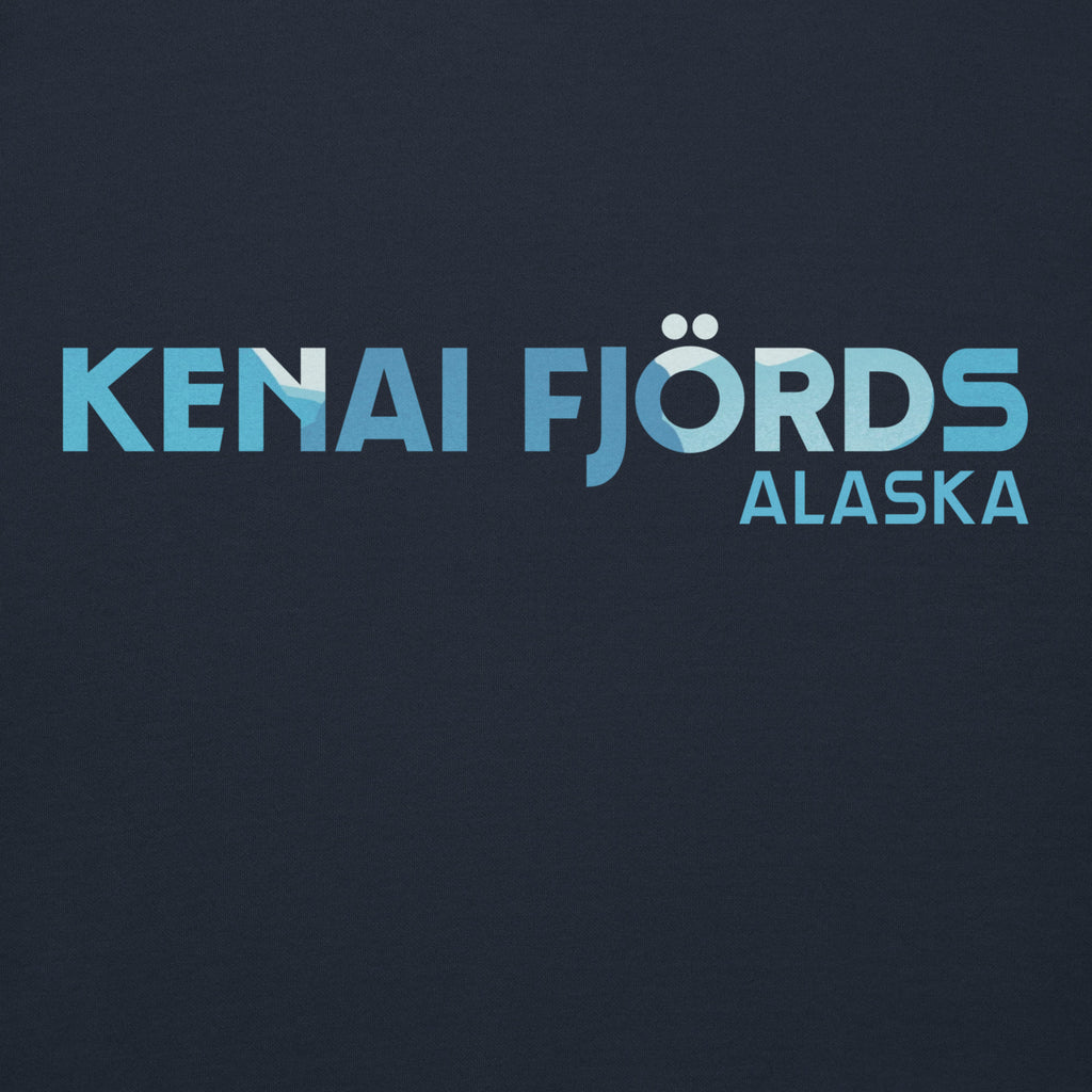 Kenai Fjords Park Alaska vintage graphic, printed on a SodaPop Cool hoodie.
