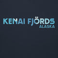 Kenai Fjords Park Alaska vintage graphic, printed on a SodaPop Cool hoodie.