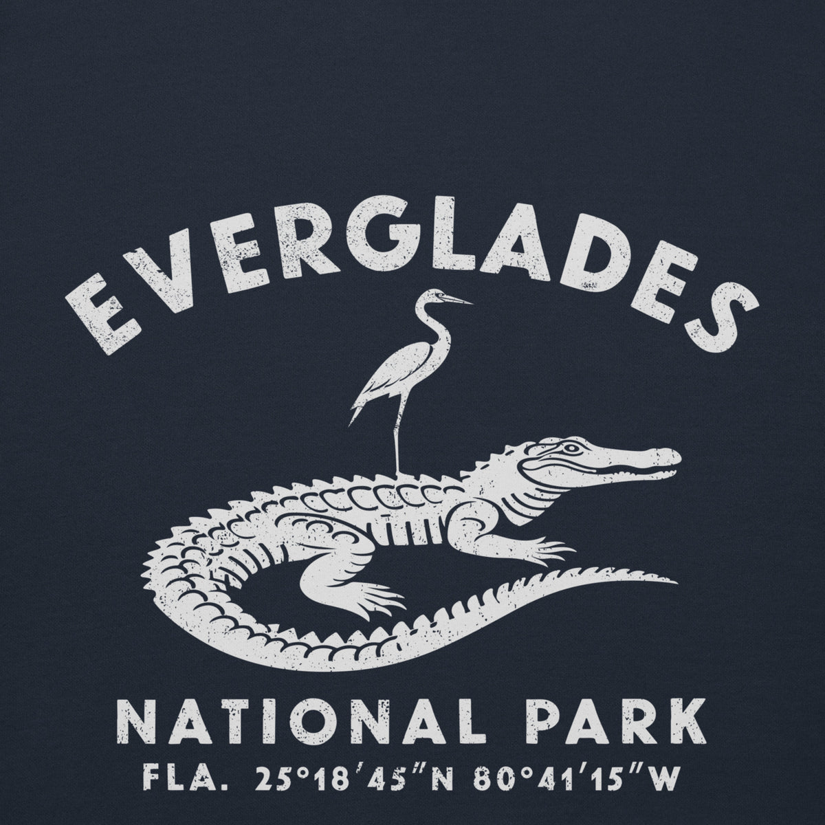 Everglades National Park Florida vintage graphic, printed on a SodaPop Cool hoodie.