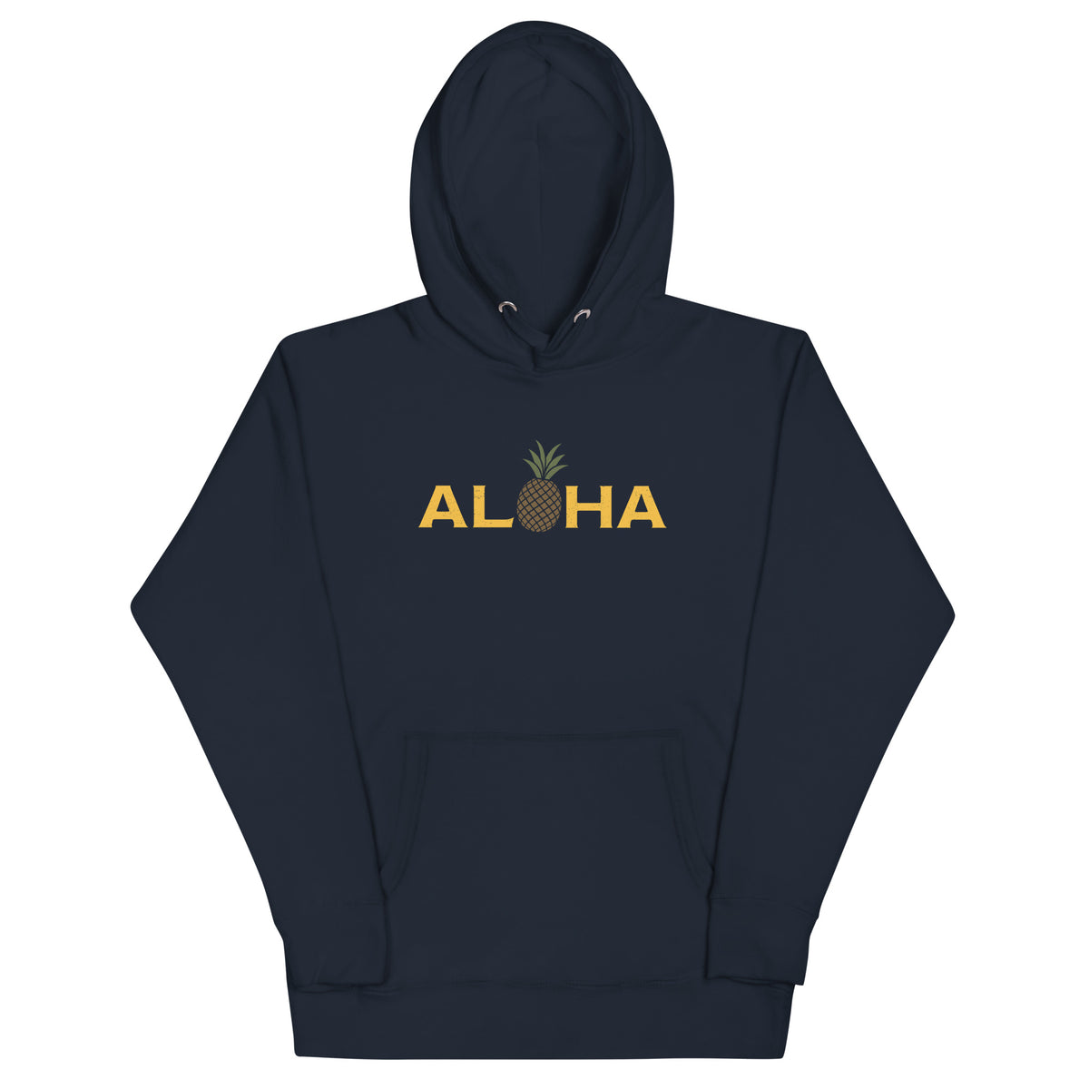 Aloha Hawaii Pineapple vintage graphic, printed on a SodaPop Cool hoodie.