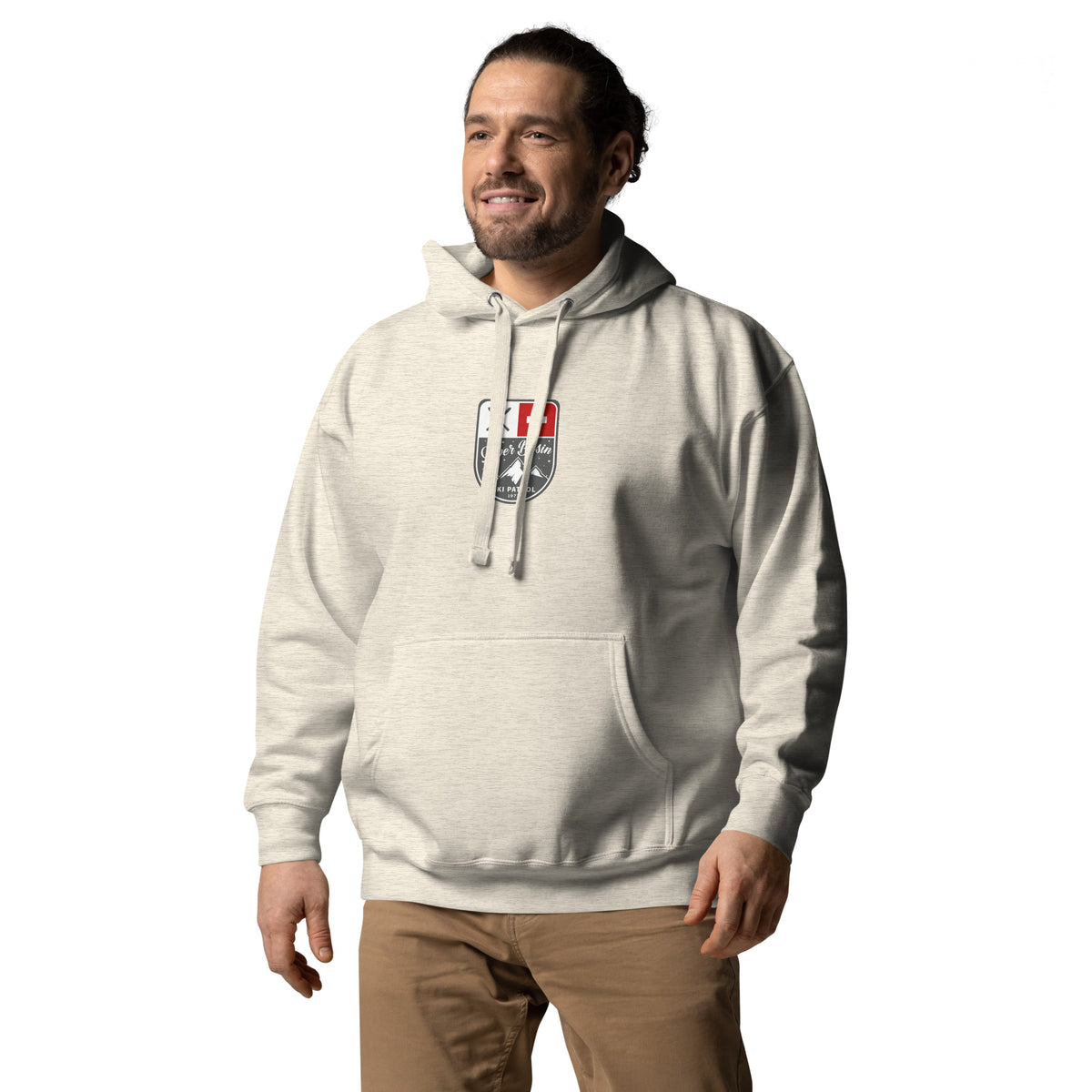 Silver Basin Ski California vintage graphic, printed on a SodaPop Cool hoodie.