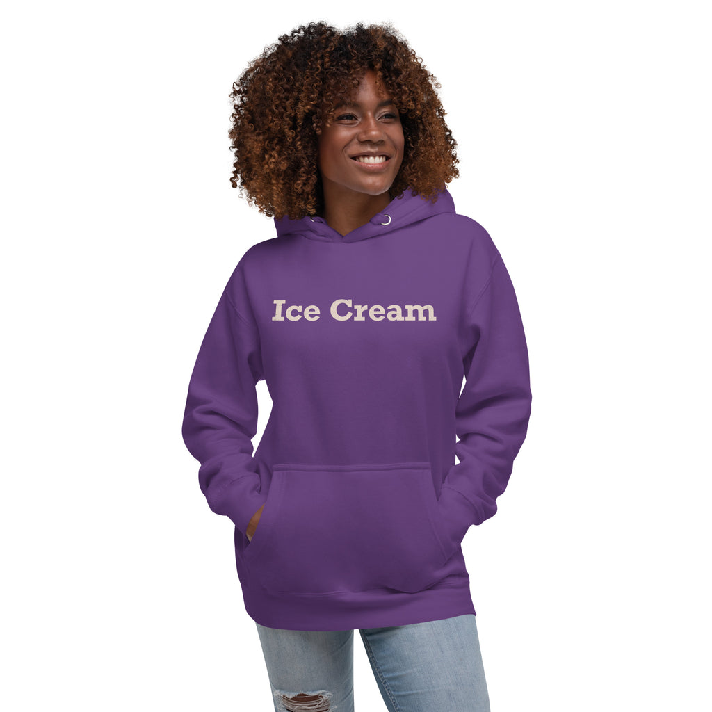 Ice Cream vintage graphic, printed on a SodaPop Cool hoodie.