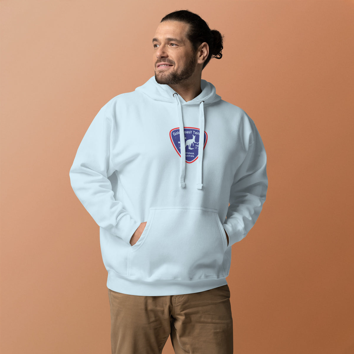 Australia Gold Coast Tennis vintage graphic, printed on a SodaPop Cool hoodie.