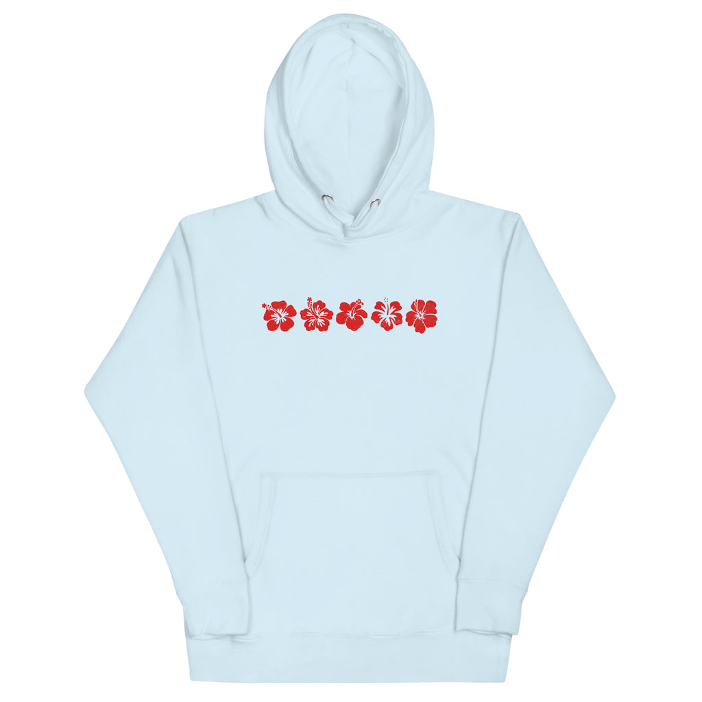 Aloha Hawaii Flowers vintage graphic, printed on a SodaPop Cool hoodie.