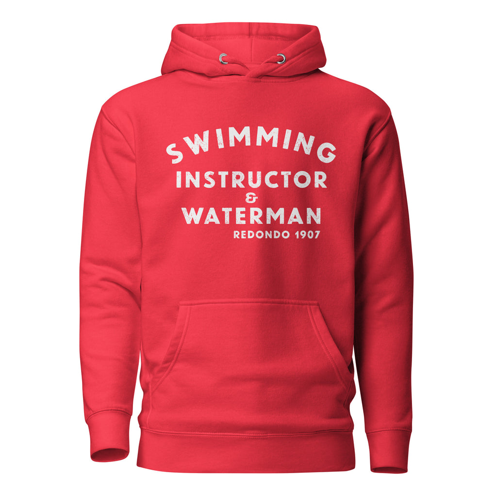 Swimming Instructor & Waterman California vintage graphic, printed on a SodaPop Cool hoodie.