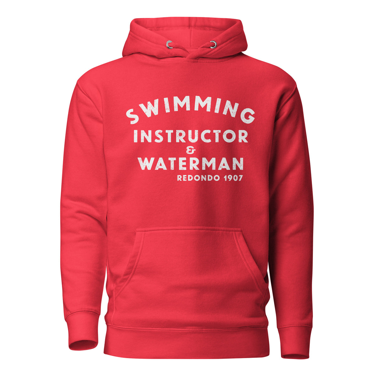 Swimming Instructor & Waterman California vintage graphic, printed on a SodaPop Cool hoodie.
