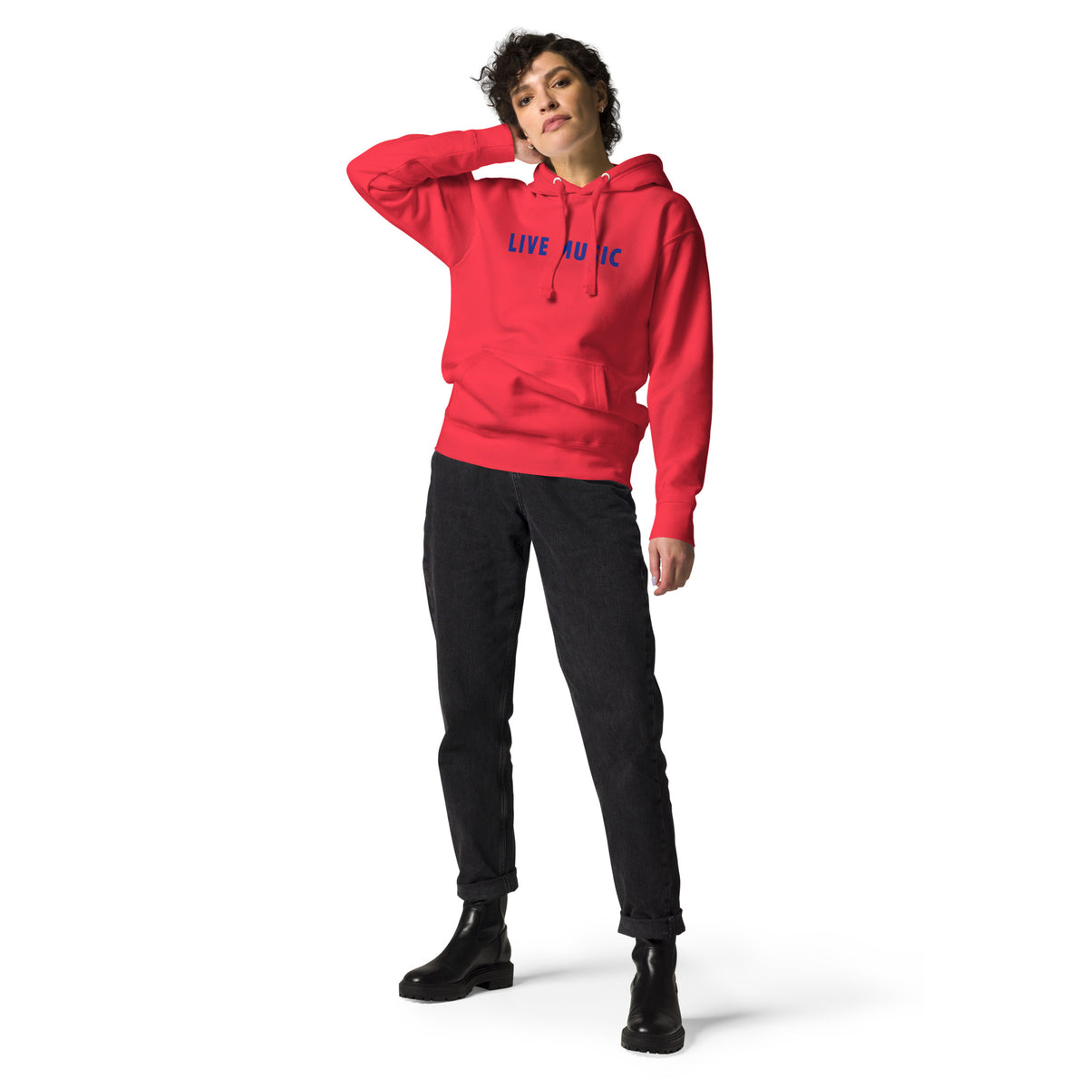 Live Music vintage graphic, printed on a SodaPop Cool hoodie.