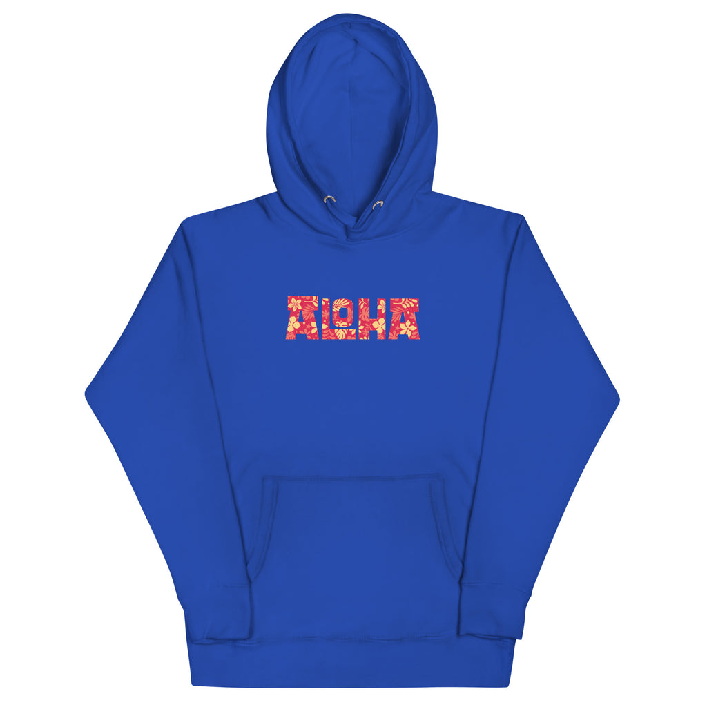 Aloha Hawaii Billboard Flowers vintage graphic, printed on a SodaPop Cool hoodie.