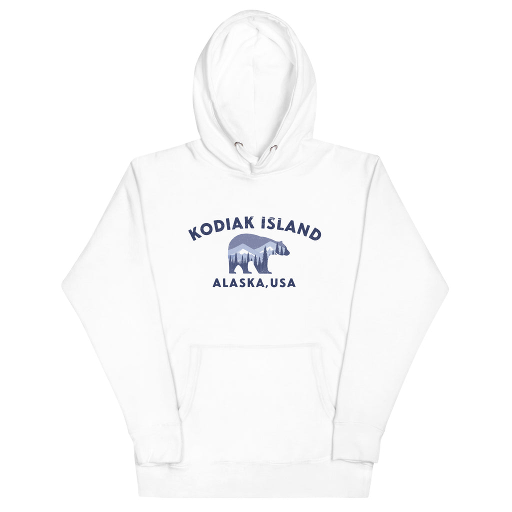 Kodiak Island Alaska Park Bear vintage graphic, printed on a SodaPop Cool hoodie.