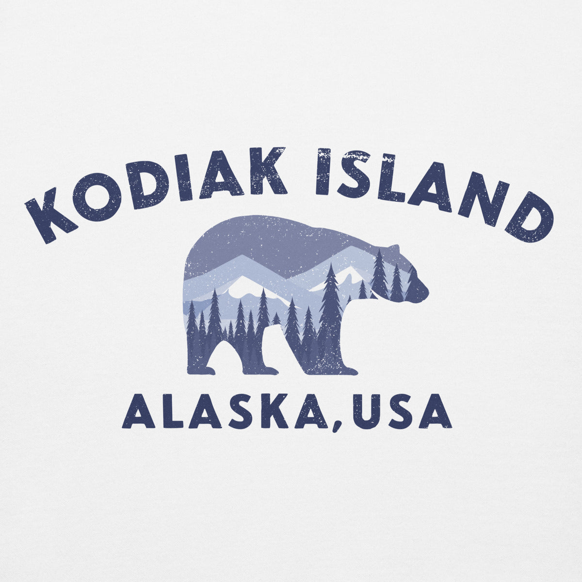 Kodiak Island Alaska Park Bear vintage graphic, printed on a SodaPop Cool hoodie.
