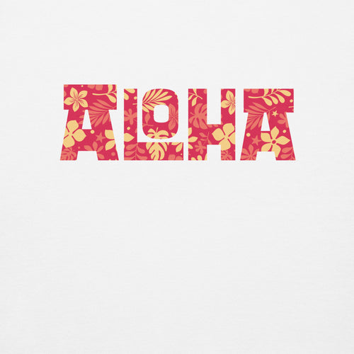 Aloha Hawaii Billboard Flowers vintage graphic, printed on a SodaPop Cool hoodie.