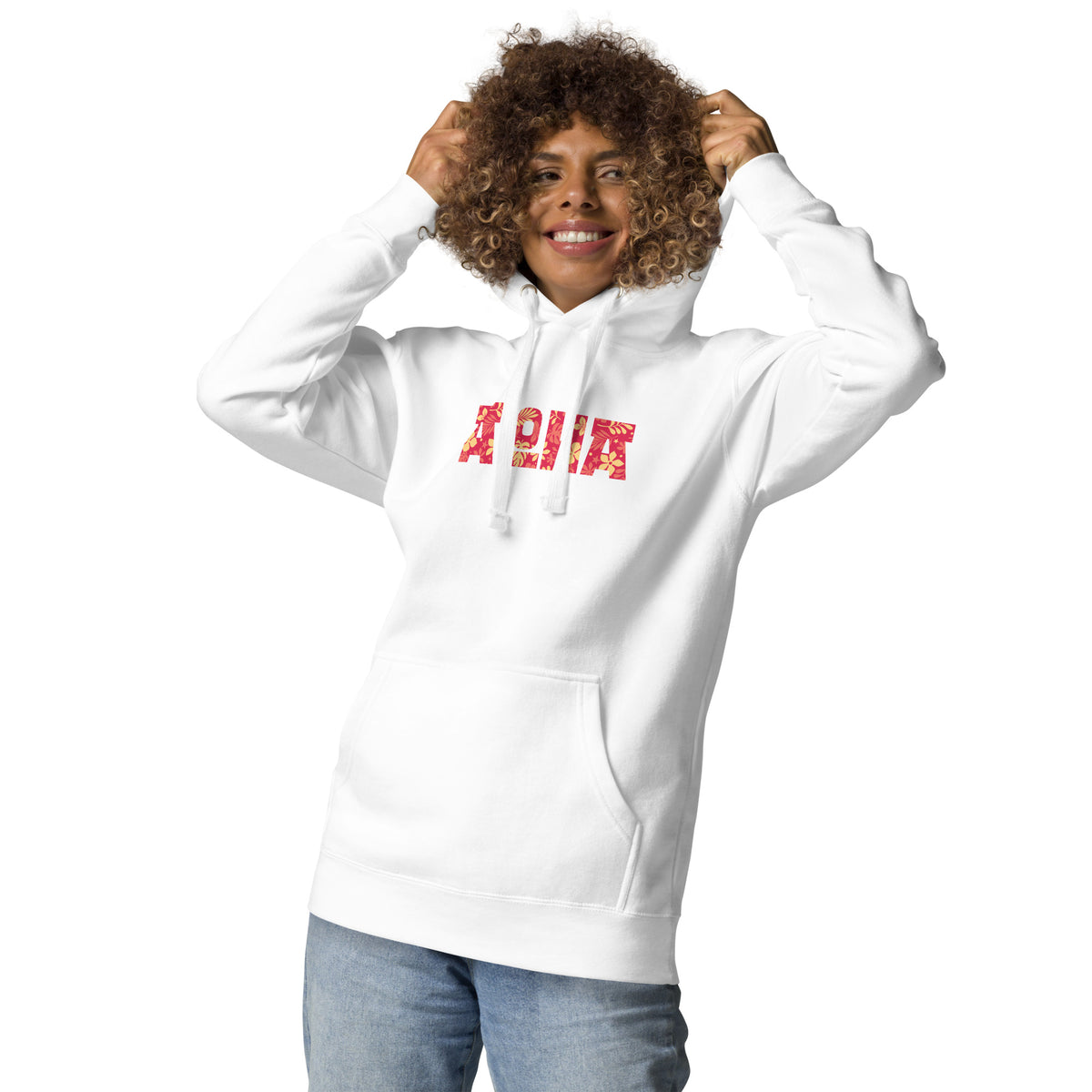 Aloha Hawaii Billboard Flowers vintage graphic, printed on a SodaPop Cool hoodie.