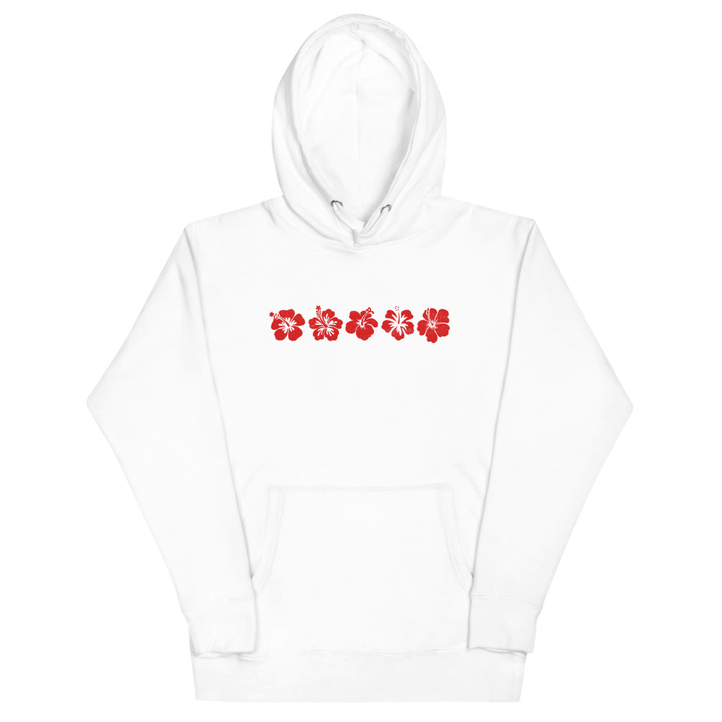 Aloha Hawaii Flowers vintage graphic, printed on a SodaPop Cool hoodie.