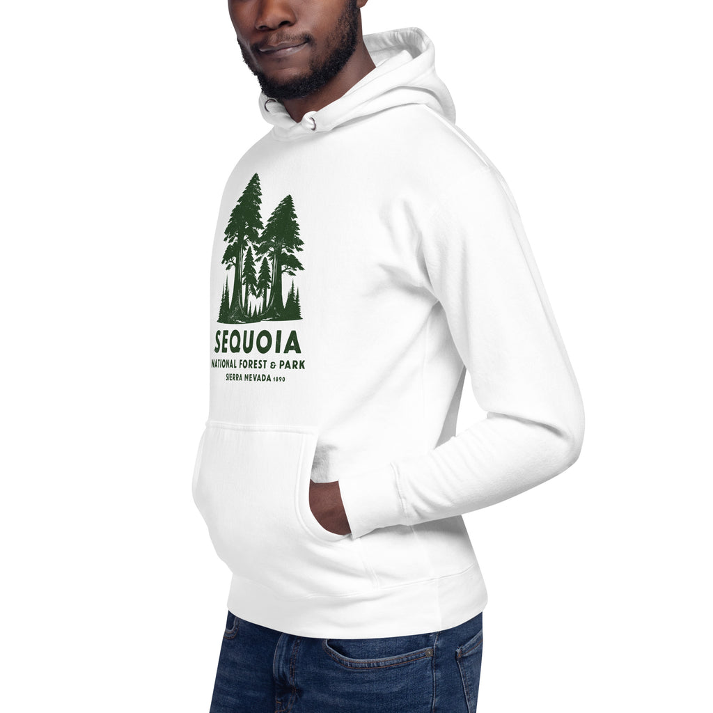 Sequoia Forest & Park California vintage graphic, printed on a SodaPop Cool hoodie.