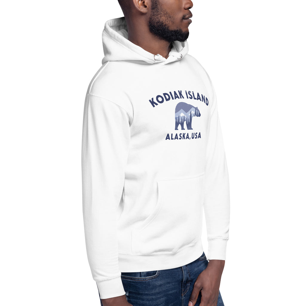 Kodiak Island Alaska Park Bear vintage graphic, printed on a SodaPop Cool hoodie.