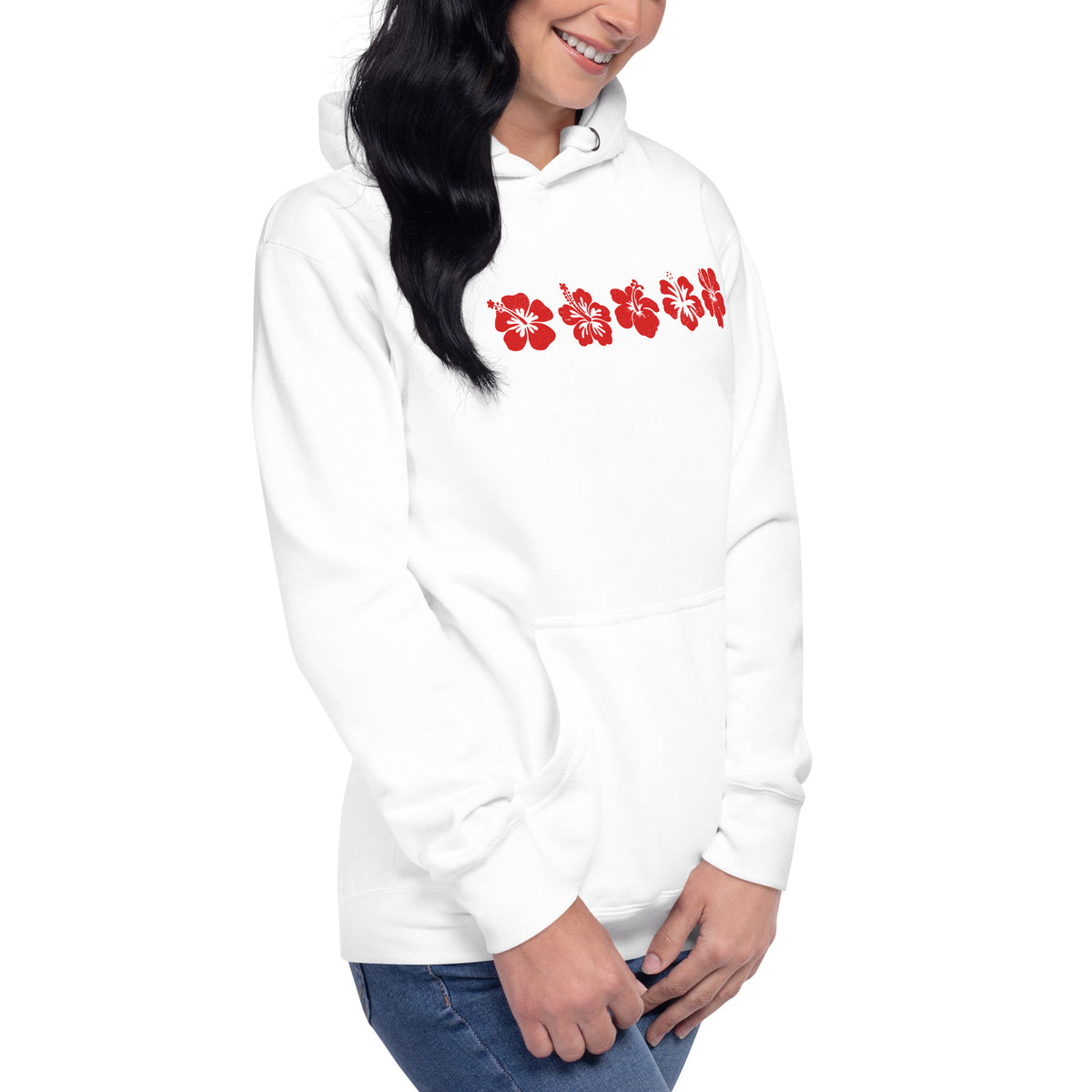 Aloha Hawaii Flowers vintage graphic, printed on a SodaPop Cool hoodie.