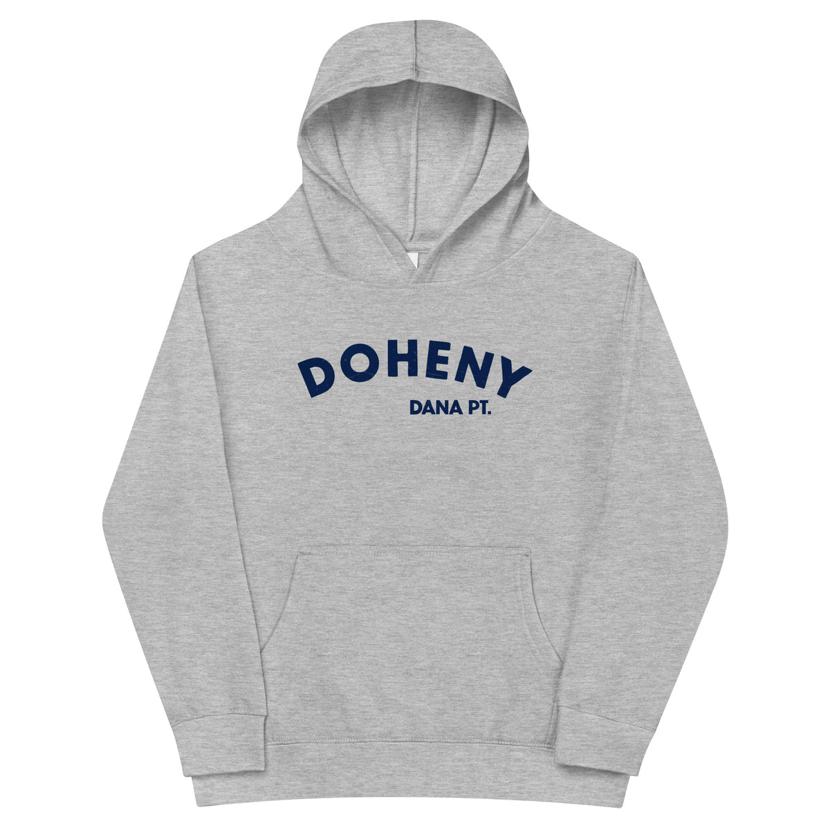 "Doheny Dana Point" in vintage California surf lettering, printed on a SodaPop Cool kids hoodie.