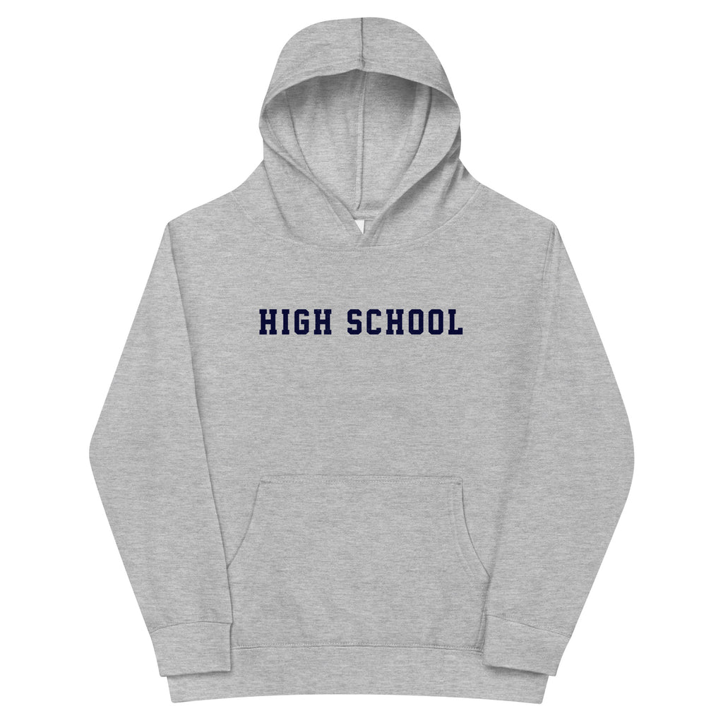 High School vintage graphic, printed on a SodaPop Cool kids hoodie.