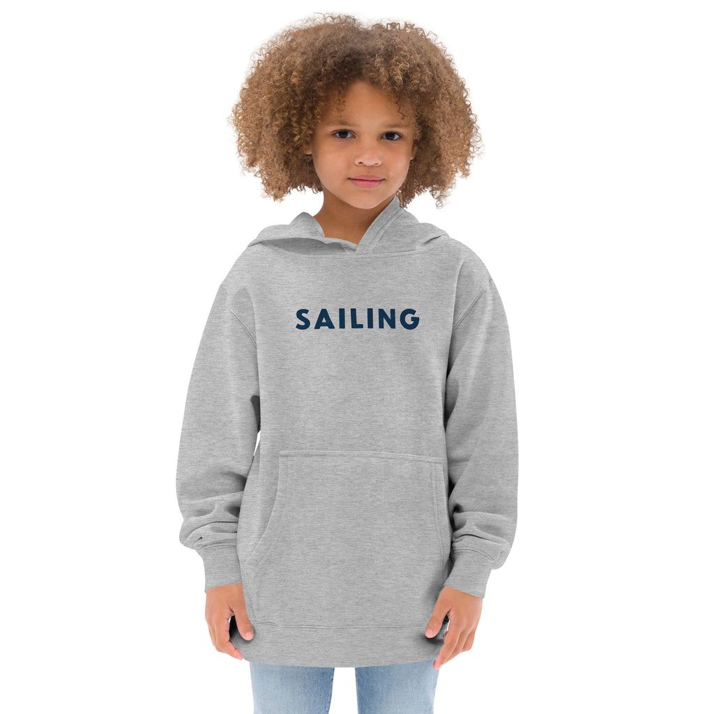 The word "Sailing" in clean vintage lettering, printed on a SodaPop Cool kids hoodie.