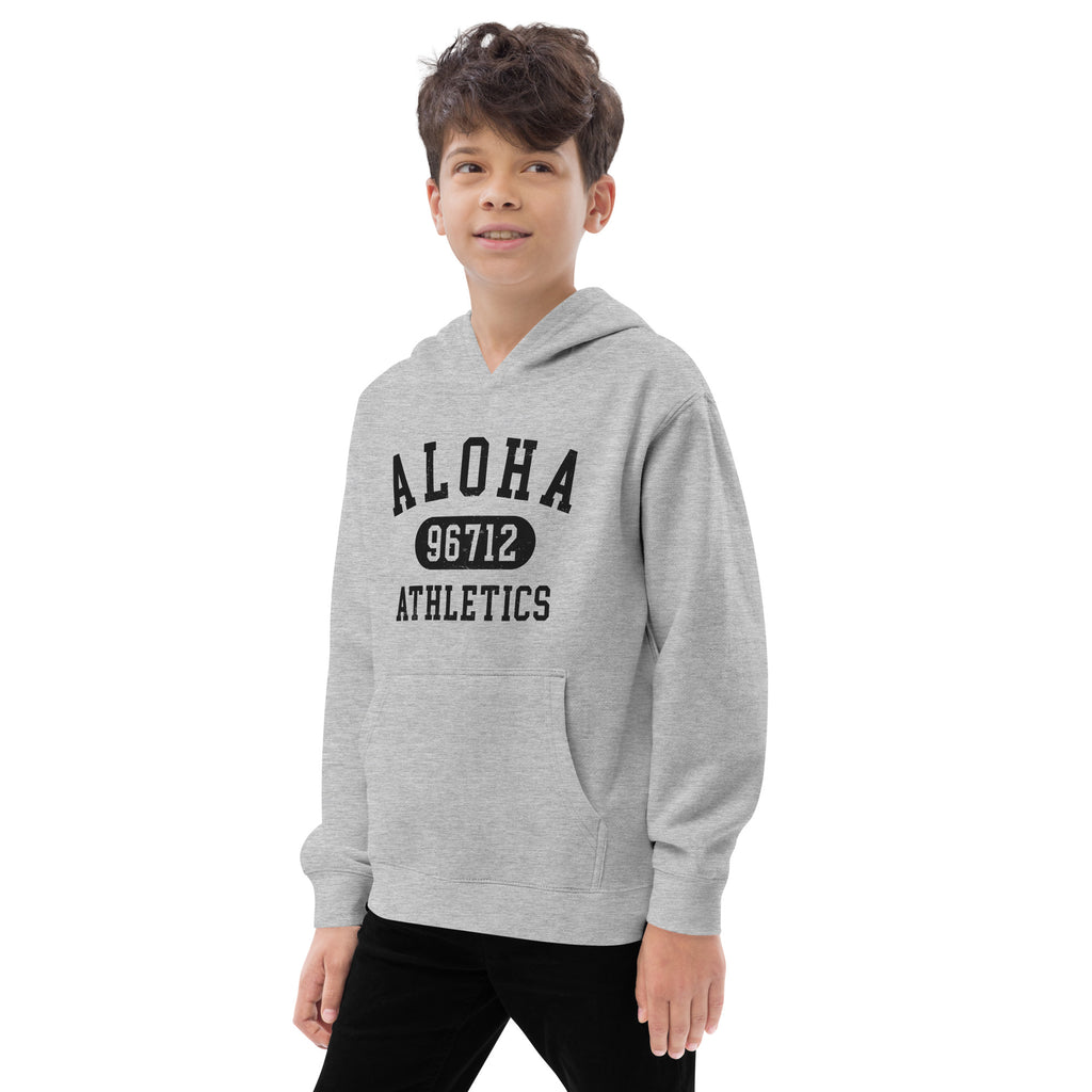 Aloha Hawaii Athletics 96712 vintage graphic, printed on a SodaPop Cool kids hoodie.