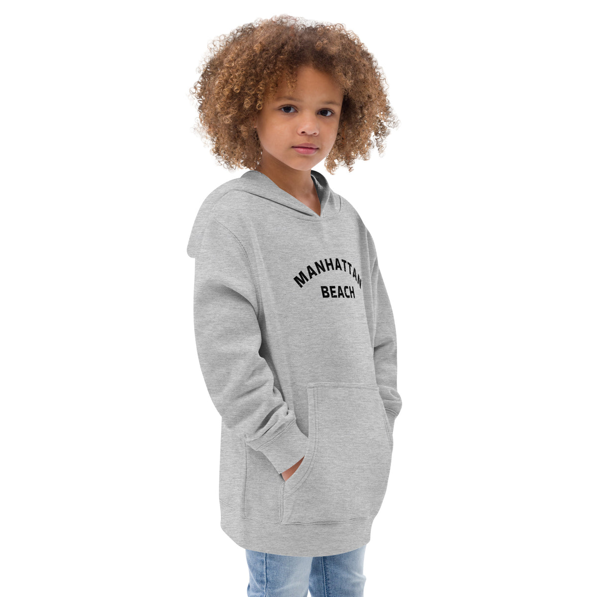 Manhattan Beach California vintage graphic, printed on a SodaPop Cool kids hoodie.