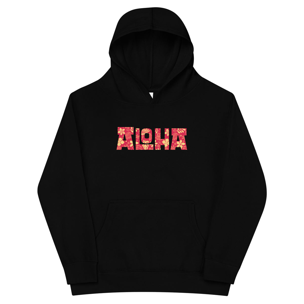 Aloha Hawaii Billboard Flowers vintage graphic, printed on a SodaPop Cool kids hoodie.