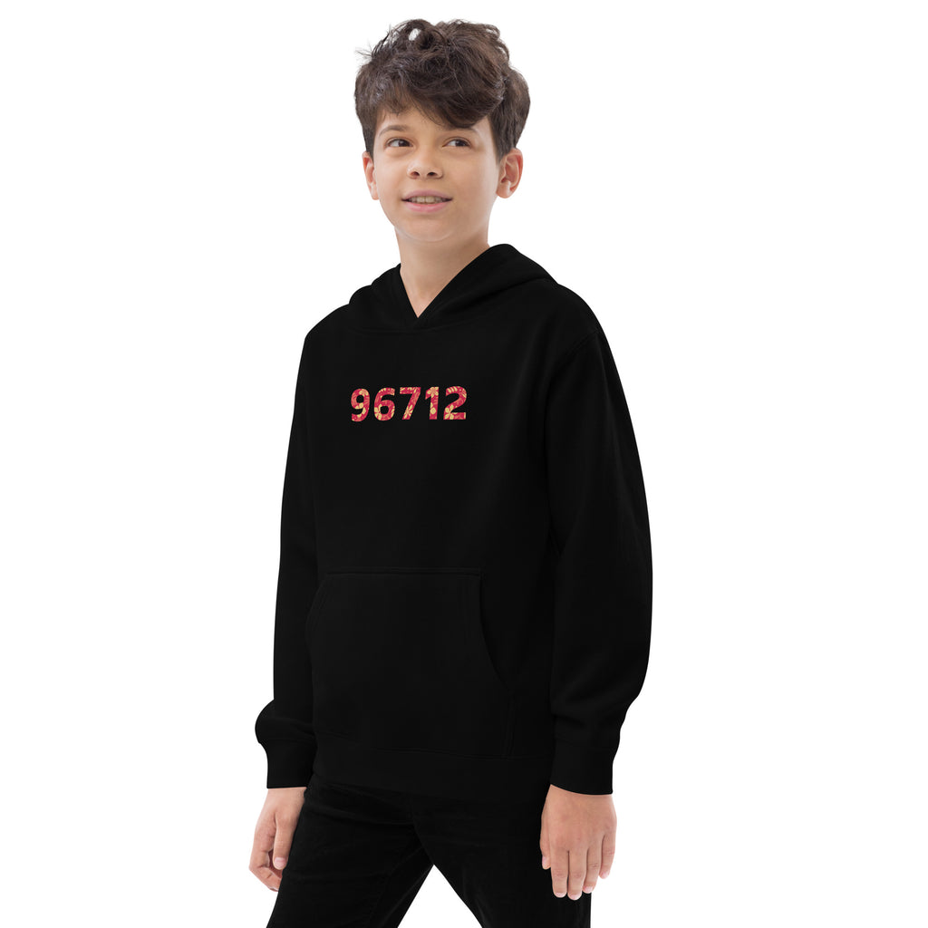 North Shore O'ahu Hawaii Zip 96712 vintage graphic, printed on a SodaPop Cool kids hoodie.