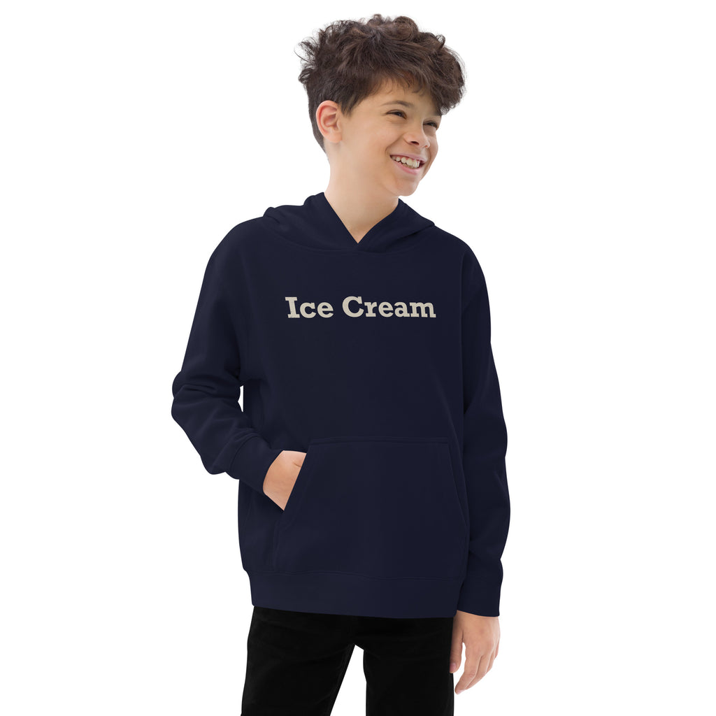 Ice Cream vintage graphic, printed on a SodaPop Cool kids hoodie.