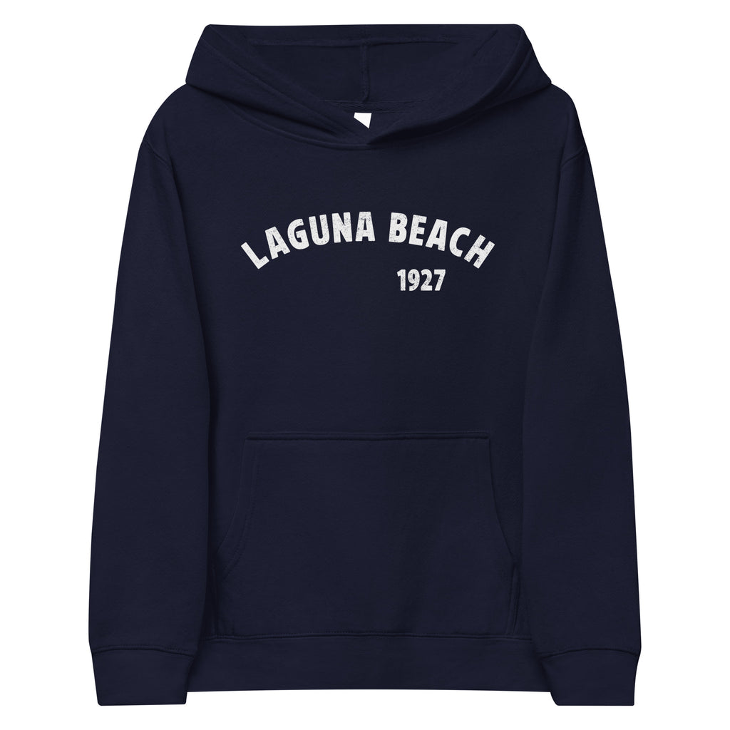 Laguna Beach 1927 California vintage graphic, printed on a SodaPop Cool kids hoodie.