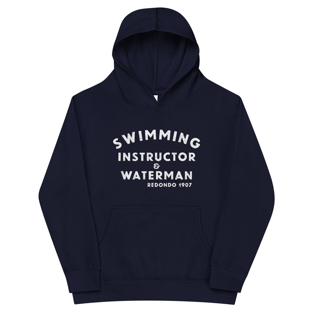 Swimming Instructor & Waterman California vintage graphic, printed on a SodaPop Cool kids hoodie.