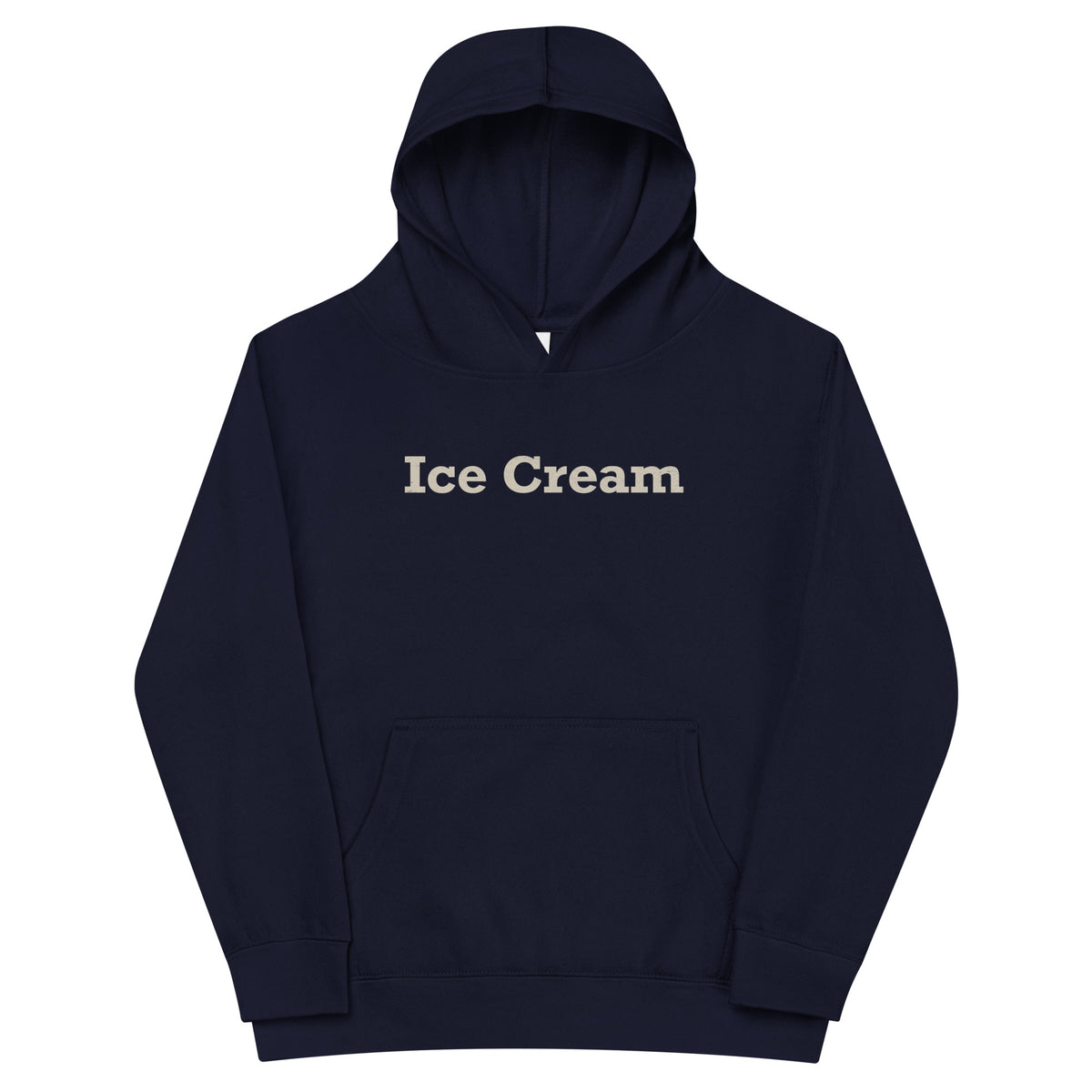 Ice Cream vintage graphic, printed on a SodaPop Cool kids hoodie.