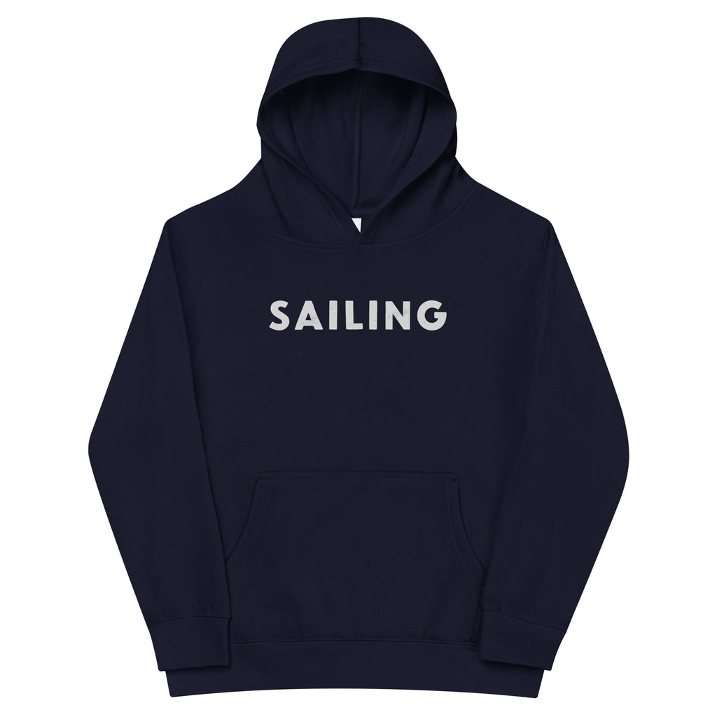 The word "Sailing" in clean vintage lettering, printed on a SodaPop Cool kids hoodie.